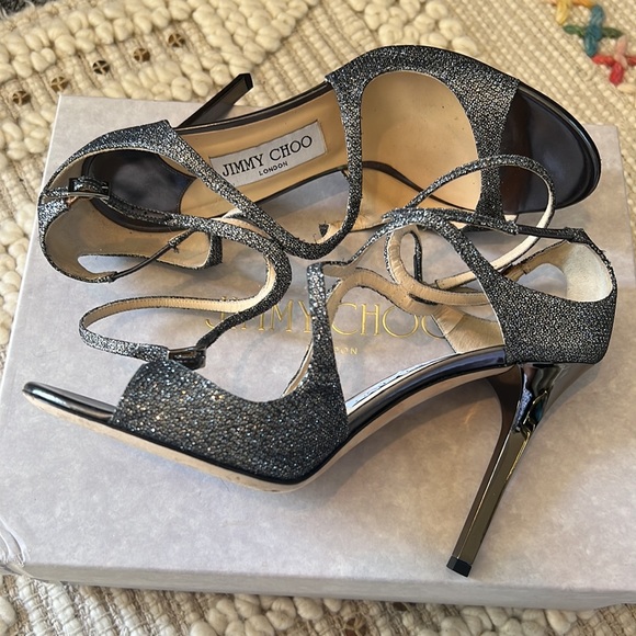 Jimmy Choo Azia glitter high heels size 40 - Picture 3 of 12